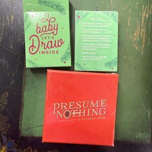 Date night Box baby let's draw inside and Presume Nothing Card Game Set